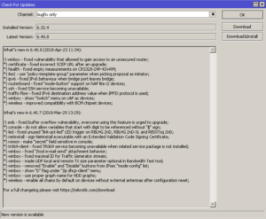 mikrotik routeros upgrade