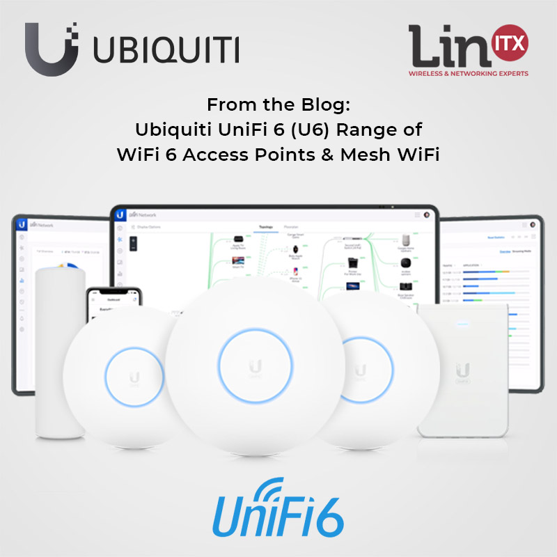 Ubiquiti UniFi 6 (U6) Range of WiFi 6 Access Points & Mesh WiFi
